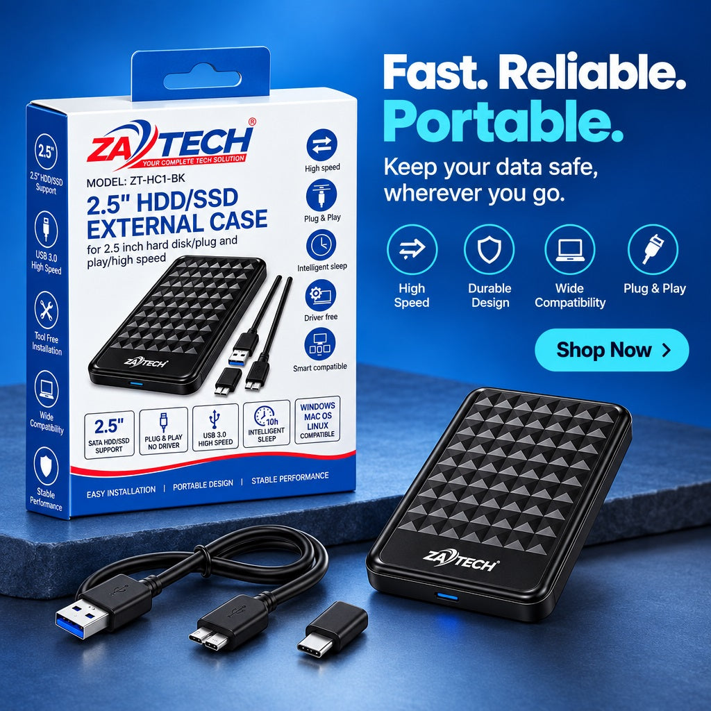 ZATECH 2.5 HDD SSD External Case USB 3.0