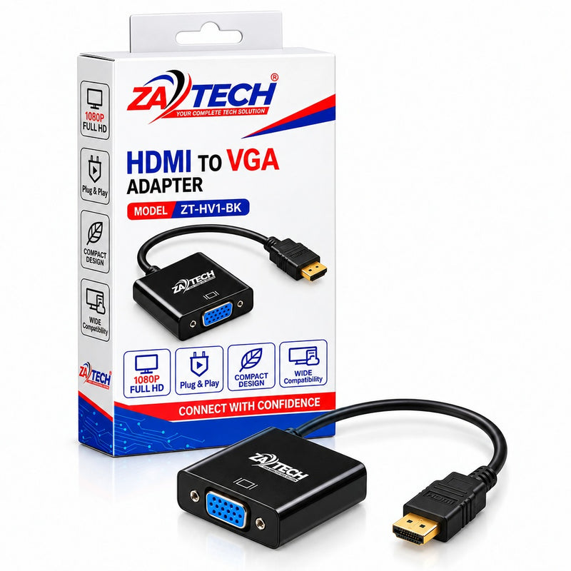 ZATECH HDMI to VGA Video Adapter Black