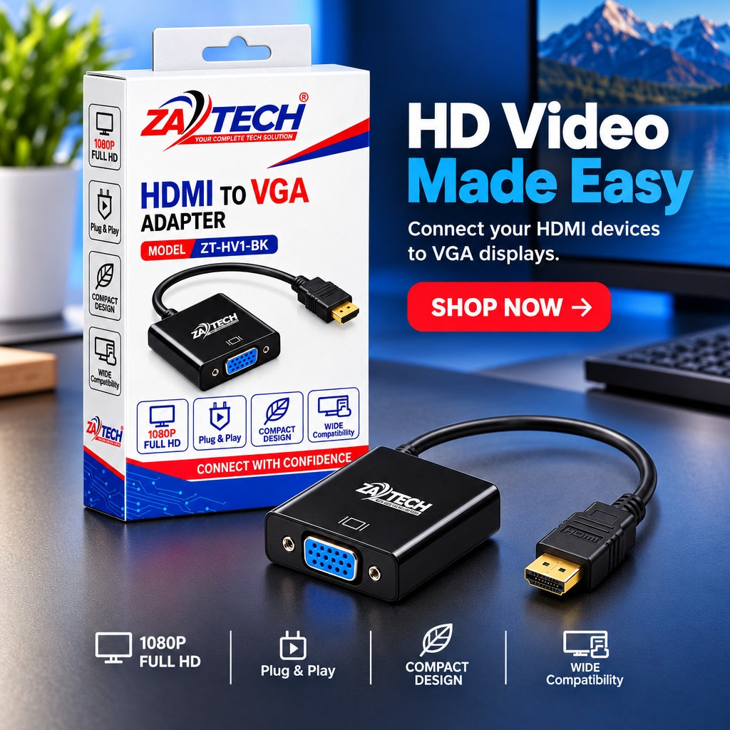 ZATECH HDMI to VGA Video Adapter Black – view 4