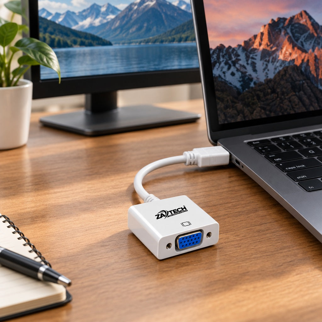 ZATECH HDMI to VGA Video Adapter White – view 2