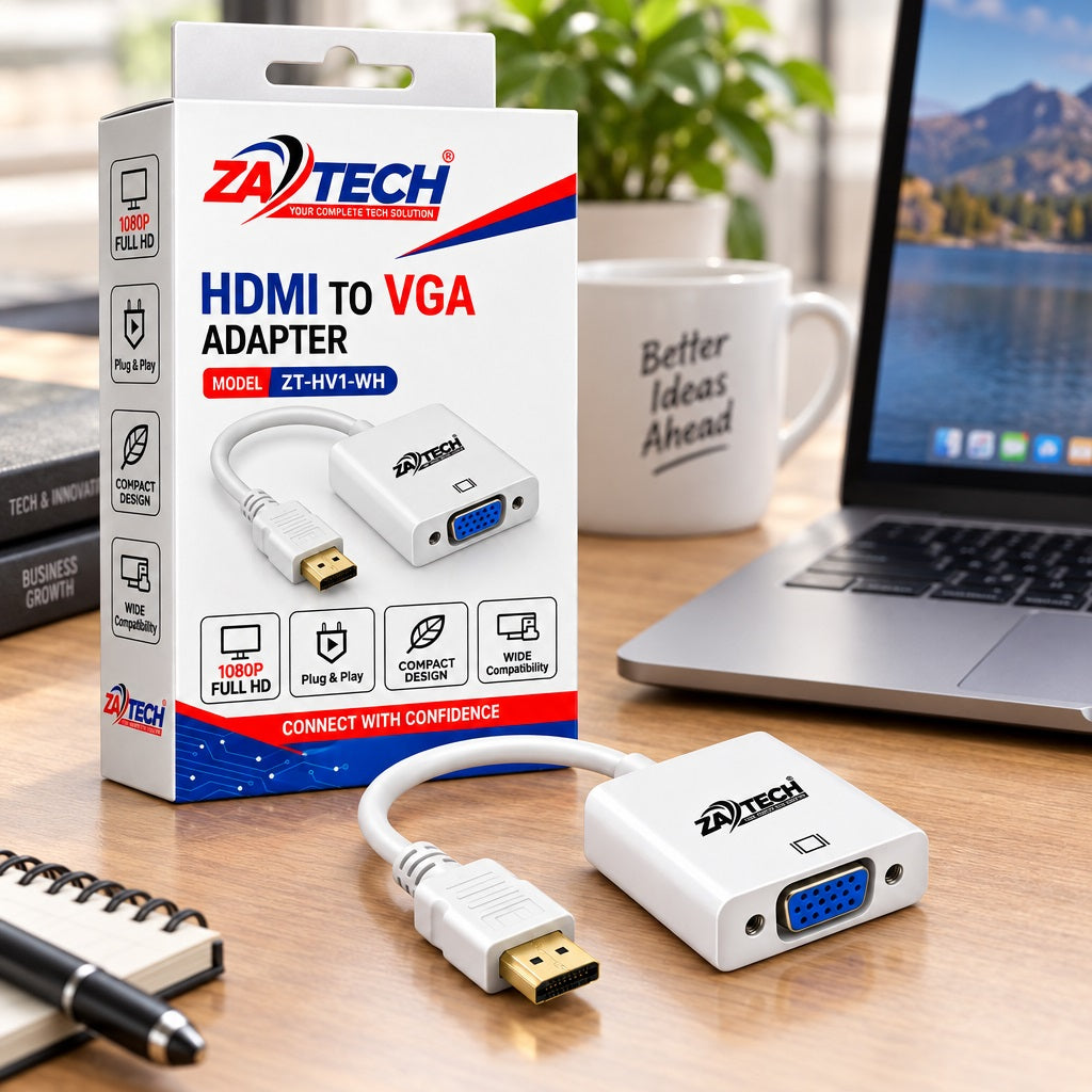 ZATECH HDMI to VGA Video Adapter White – view 3