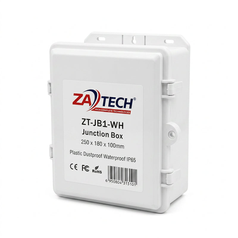 ZATECH white IP65 outdoor junction box 250 x 180 x 100mm