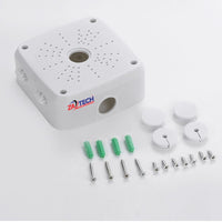 ZATECH white CCTV camera junction box and mounting base (view 2)