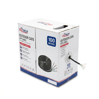 ZATECH CAT6 outdoor network cable, 100m black roll