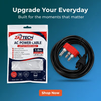 ZATECH 1.8M Laptop Power Cable Cord Blac