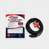 ZATECH 3M Laptop Power Cable Cord in Bla