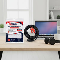 ZATECH 3M Laptop Power Cable Cord in Bla