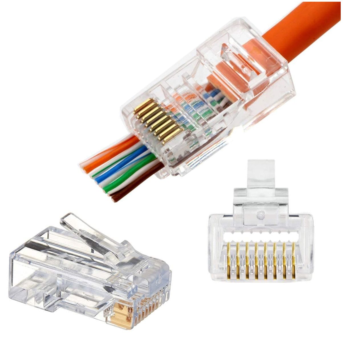 ZATECH Cat6 Pass Through Connector 100P