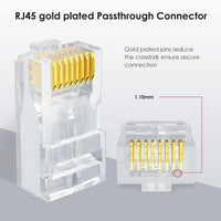 ZATECH Cat6 Pass Through Connector 100P