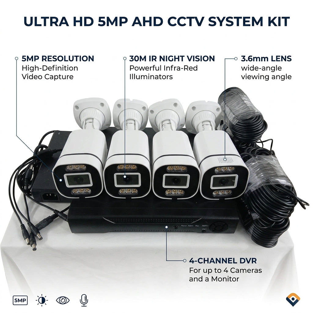 ZAVISION 4CH 5MP AHD Full Colour CCTV – view 4