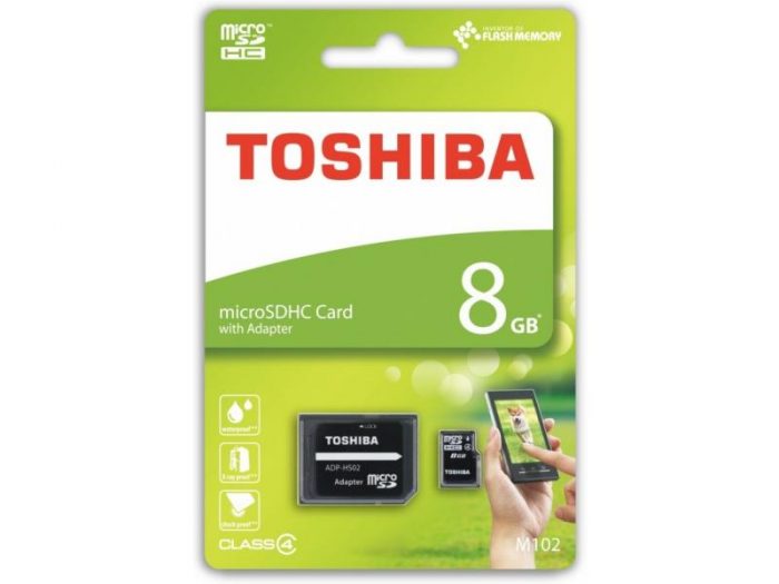 TOSHIBA 8GB MICROSDHC CARD WITH ADAPTER