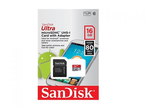 SANDISK 16GB MICRO SDHC CLASS 10